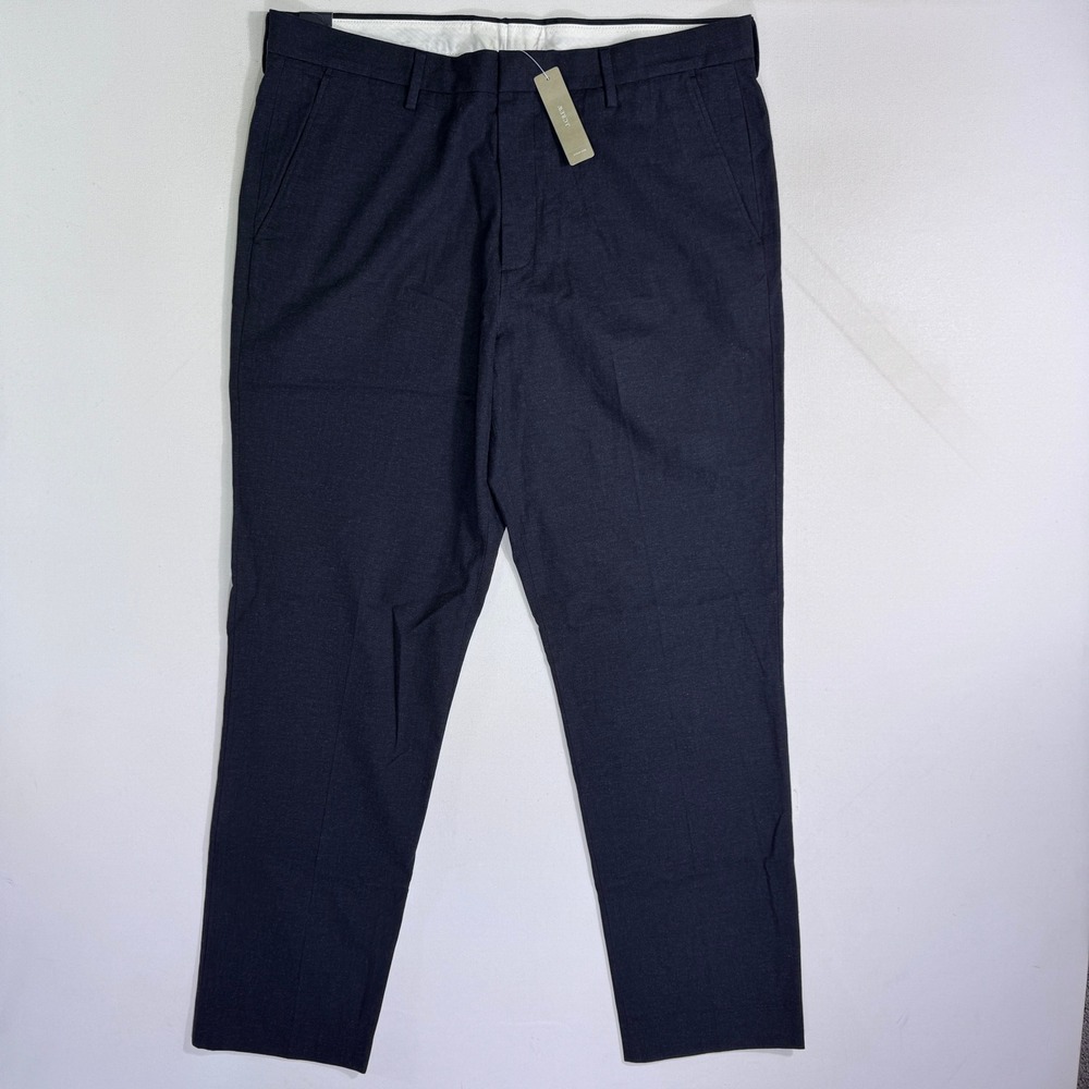 J.Crew Bowery Slim Dress Pants 36x32 (37x31) NWT Cotton Flat Front Chino Black